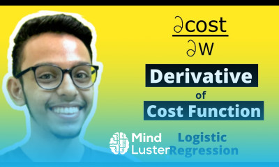 Derivative of Cost function for Logistic Regression Machine Learning