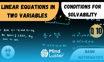 Linear Equations In Two Variables Conditions For Solvability Questions 10