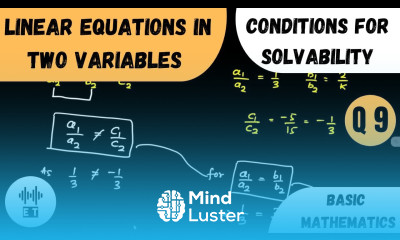 Linear Equations In Two Variables Conditions For Solvability Question 9