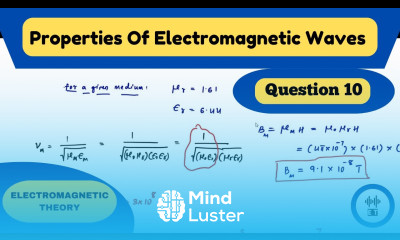 Properties Of Electromagnetic Waves Question 10 Electromagnetic Theory