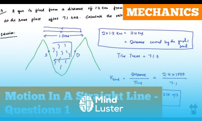 Motion In A Straight Line Questions 1 Mechanics