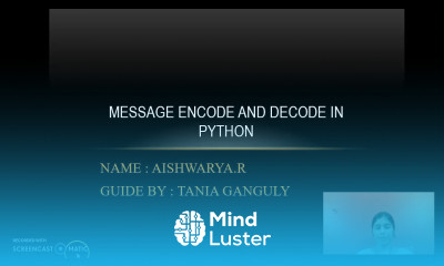Python project Message Encode Decode Implementation