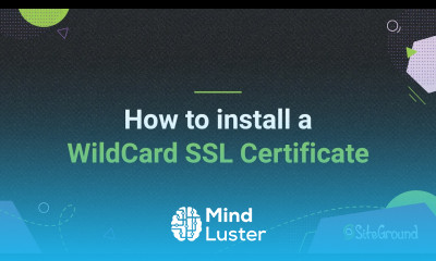 How to Install Free WildCard SSL Certificate in Site Tools Website Security Tutorials