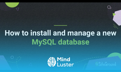 Install and manage a new MySQL database