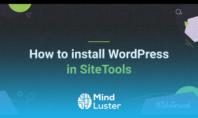How to install WordPress in Site Tools SiteGround Tutorial