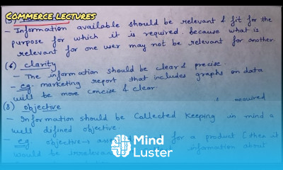 Characteristics of good marketing information class 11 entrepreneurship notes