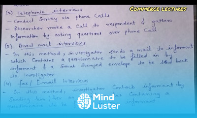 Market survey methods used for surveying class 11 entrepreneurship notes