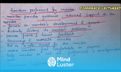 Functions performed by mentor class 11 entrepreneurship notes