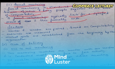 Types of mentoring class 11 entrepreneurship development notes