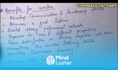 Role and importance of mentoring class 11 entrepreneurship notes