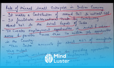 Role of micro and small enterprise in Indian economy class 11 entrepreneurship notes