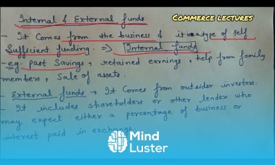 Internal and external funds class 11 entrepreneurship notes