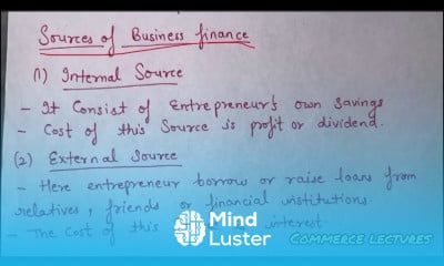 Business finance meaning need and sources class 11 entrepreneurship notes