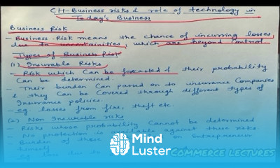 Business risk and its types insurable and non insurable risk class 11 entrepreneurship notes