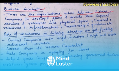 Business incubation business incubators class 11 entrepreneurship development notes