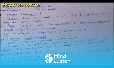 Market environment micro and macro environment class 11 entrepreneurship notes