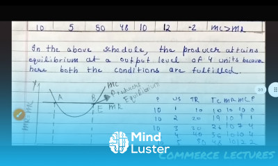 producer equilibrium when price remains constant class 11 microeconomics notes