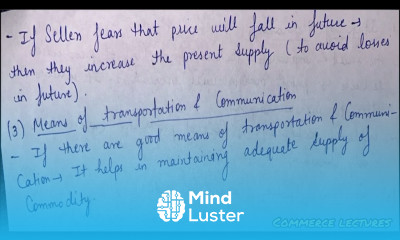 Determinants of market supply class 11 Microeconomics notes