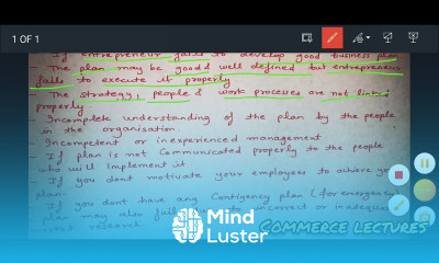 causes of failure of business plan class 11 entrepreneurship notes