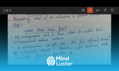 process of generating ideas class 11 entrepreneurship development notes