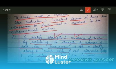 importance of evaluating ideas class 11 entrepreneurship notes