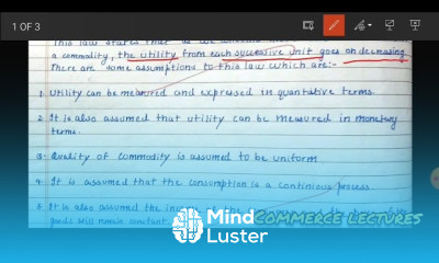 law of diminishing marginal utility class 11 microeconomics notes