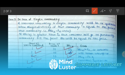 consumers equilibrium cardinal utility approach in case of single commodity class 11 eco