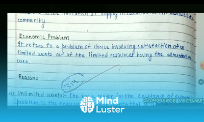 meaning of scarcity and economic problem reasons of economic problem class 11 economics notes