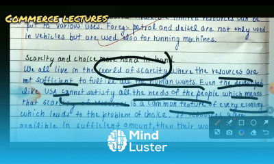 scarcity and choice move hand in hand class 11 microeconomics notes