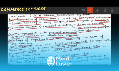 incorporation stage effects of incorporation formation of a company class 11 business notes