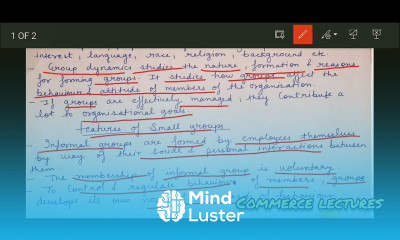 group dynamics features of small informal groups business organisation and management bcom