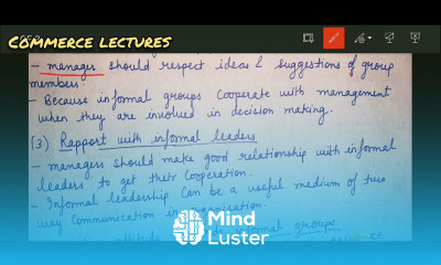 management response to informal groups business organisation and management bcom mcom mba bba