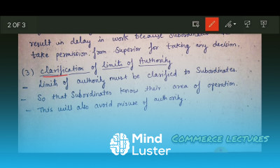 principles of delegation of authority business organisation and management bcom bba mba mcom