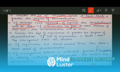 factors determining the degree of decentralisation business organisation and management bcom