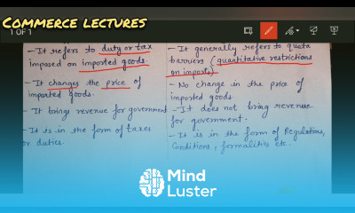 tariff and non tariff barriers class 12 Indian economic development