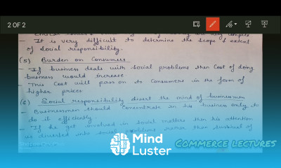 arguments against social obligations business organisation and management bcom bba mcom mba