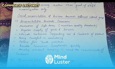 social responsibility of business towards different interest groups class 11 business studies