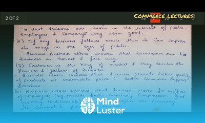 importance of business ethics business organisation and management bcom bba mcom mba