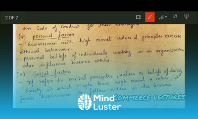 determinants of business ethics business organisation and management bcom mcom bba mba