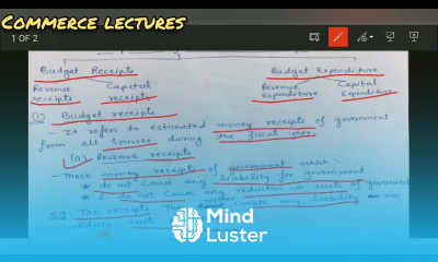 components of government budget budget receipts revenue receipts capital receipts class 12