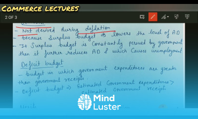 unbalanced budget surplus budget deficit budget class 12 macroeconomics