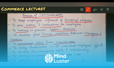 purpose of communication business organisation and management b com bba mba