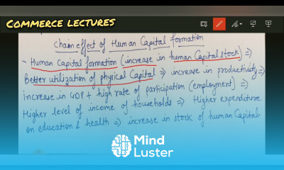 chain effect of human capital formation class 12 Indian economic development