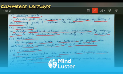 functions of leadership business organisation and management b com bba mba