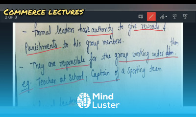 formal and informal leaders business organisation and management b com bba mba leadership