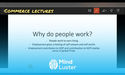 why do we people work why should we study about working people class 12 Indian economy