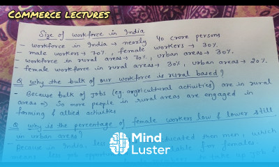 size of workforce in india class 12 Indian economic development employment and unemployment