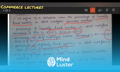 casualisation of workforce class 12 Indian economic development