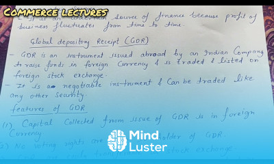 GDR ADR IDR global American and indian depository receipt class 11 business studies