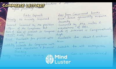 difference between public deposits and loans from commercial banks class 11 business studies